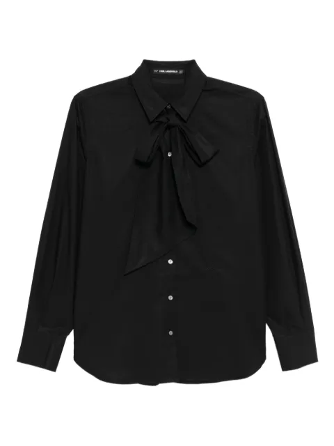 Karl Lagerfeld bow poplin shirt Black A4W11009999