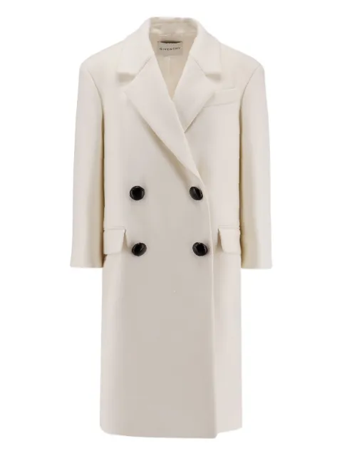 Givenchy double-breasted wool coat Neutrals BWC0E015X2