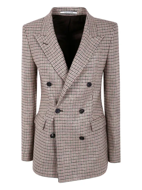 Tagliatore houndstooth double-breasted blazer Brown JPARIGI10BH50026