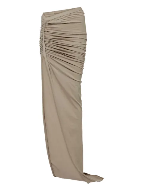 Rick Owens DRKSHDW draped split asymmetric skirt Neutrals DS02E7337JDB