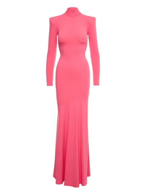 V:PM ATELIER Irma high-neck flared maxi dress Pink IRMVPM