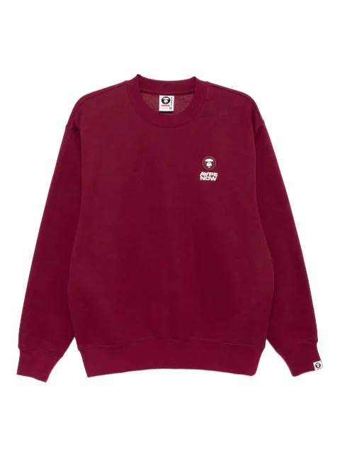 AAPE BY *A BATHING APE® logo-appliqué sweatshirt Red ASWC349XXP