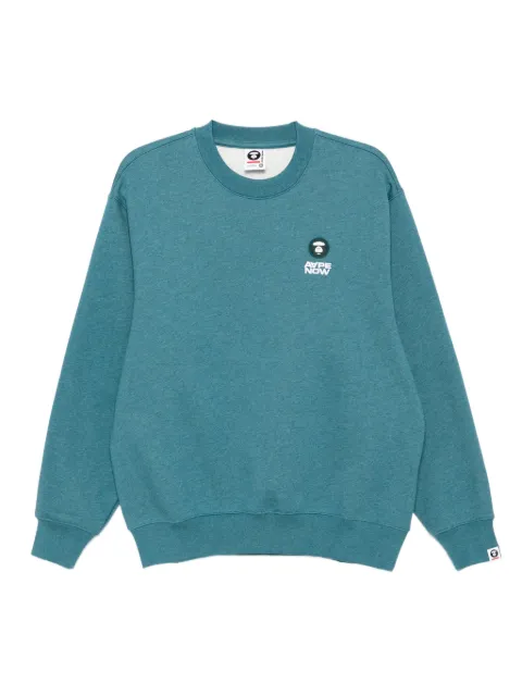 AAPE BY *A BATHING APE® logo-appliqué sweatshirt Green ASWC349XBP