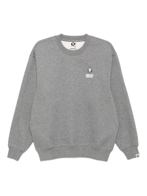 AAPE BY *A BATHING APE® logo-appliqué sweatshirt Grey ASWC349XAP