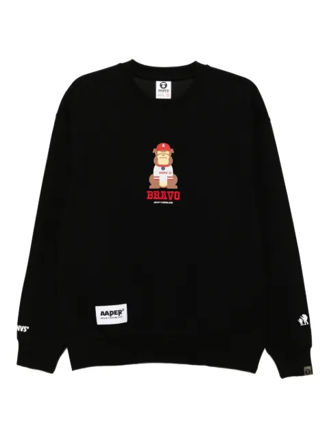 AAPE BY *A BATHING APE® embroidered-logo sweatshirt Black ASWC368XXP