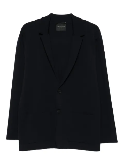Roberto Collina two-button patch-pocket blazer Blue 253M04011