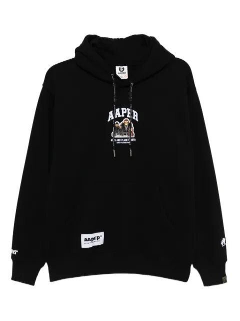 AAPE BY *A BATHING APE® logo-patch hoodie Black ASWC370XXP