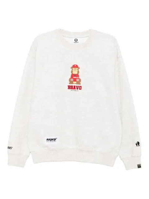 AAPE BY *A BATHING APE® embroidered-logo sweatshirt Grey ASWC368XAP