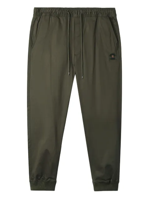 FINGERCROXX logo-patch cuffed trousers Green FFXPTM01060X