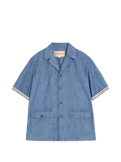 Valentino Garavani denim bowling shirt Blue VDBF20AL4