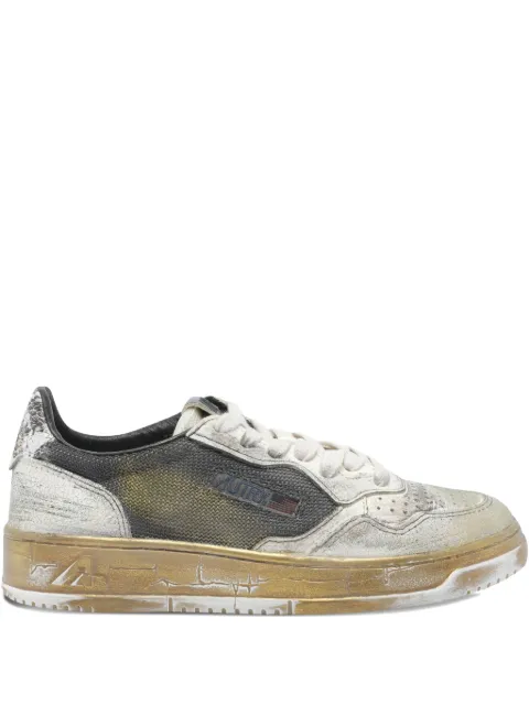 Autry snakeskin-panelled leather sneakers Grey AVLWME14