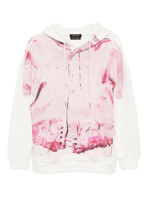 JUNTAE KIM trompe l'oeil hoodie Neutrals JTKAW25H05