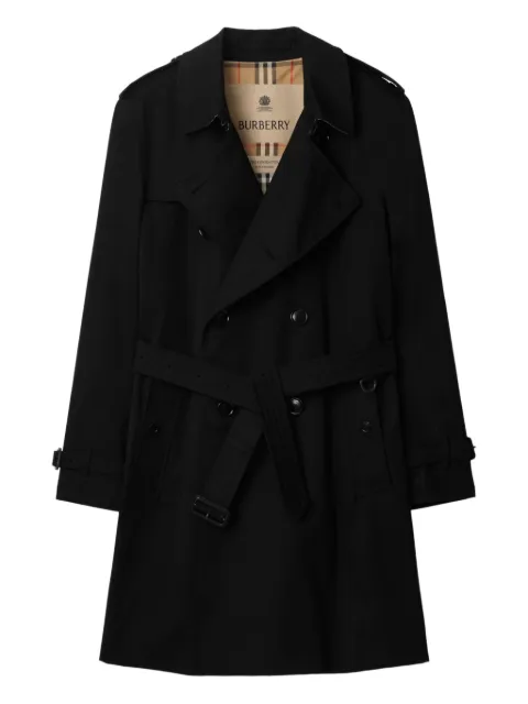Burberry mid-length Kensington heritage trench coat Black 8117229