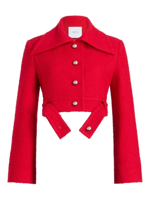 Patou buttoned tie-waist jacket Red JA0630223312L