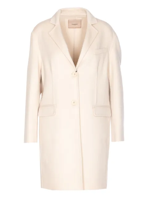 TWINSET button-fastening single-breasted coat Neutrals 252TP2074