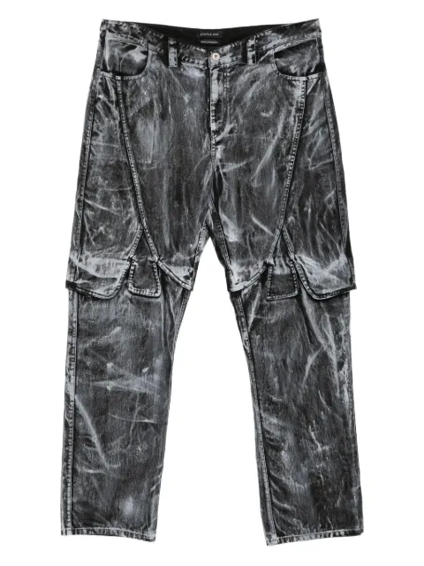 JUNTAE KIM painted petal jeans Black JTKAW25T20