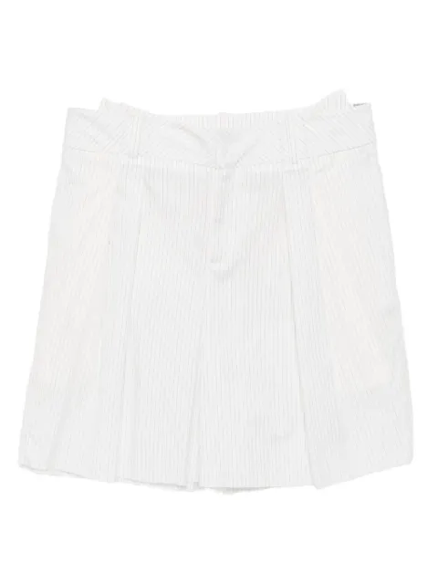SONIA CARRASCO pinstriped Bermuda shorts White 120209873835
