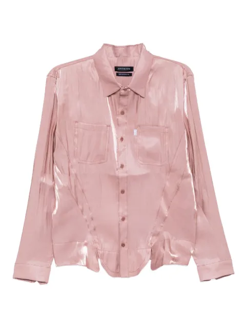 JUNTAE KIM corset-style shirt Pink JTKAW25S04