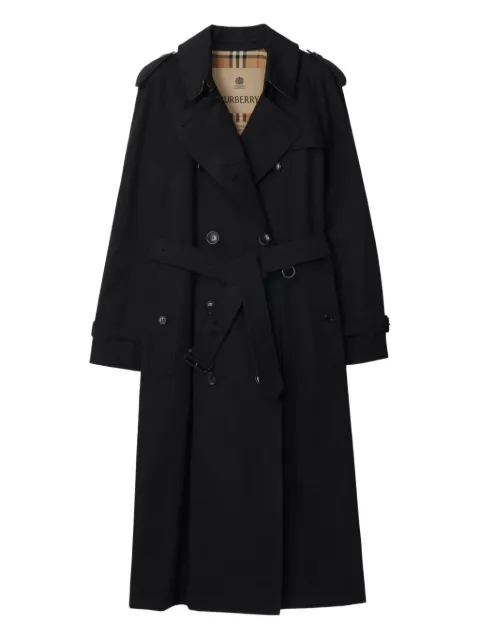 Burberry long Waterloo Heritage trench coat Black 8117252
