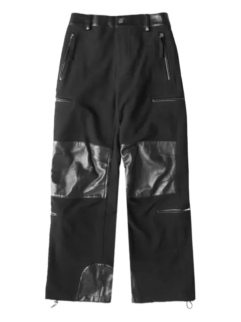 Helmut Lang leather straight-leg trousers Black O10HM206001