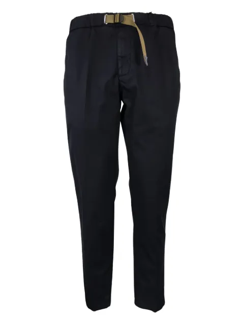 White Sand elastic-waistband buckle-closure trousers Black 25WSU66