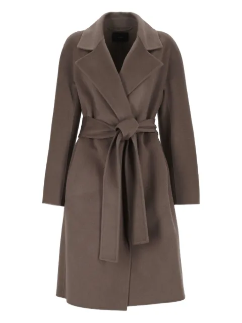 JOSEPH belt-fastening coat Brown JF0093952202