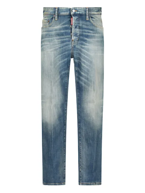 DSQUARED2 faded-wash distressed denim jeans Blue S71LB1699S30872