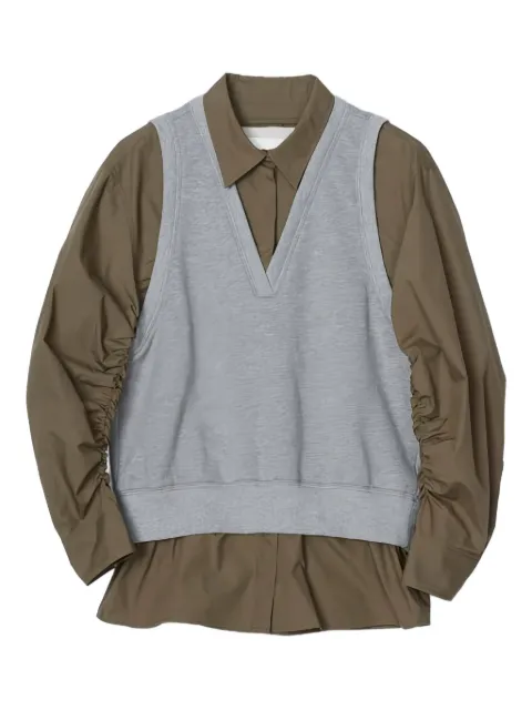 3.1 Phillip Lim V-neck sleeveless layered vest Grey F25110348UFT