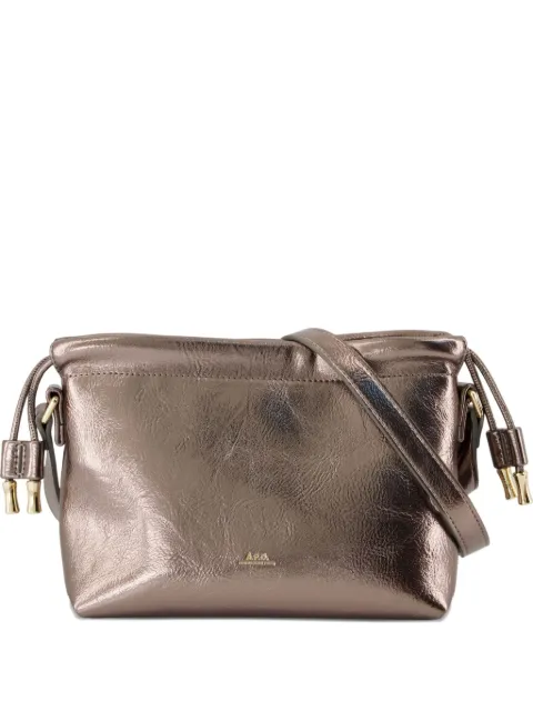 A.P.C. metallic drawstring shoulder bag Grey PUABZF61582