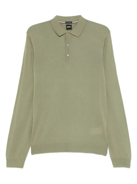 BOSS long-sleeve polo shirt Green 50476355
