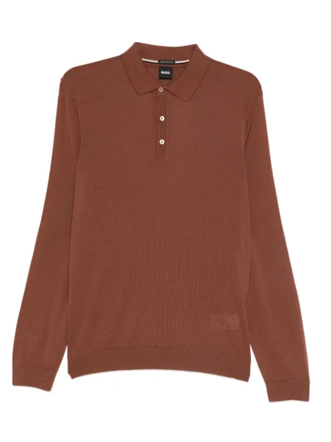 BOSS long-sleeve polo shirt Brown 50476355