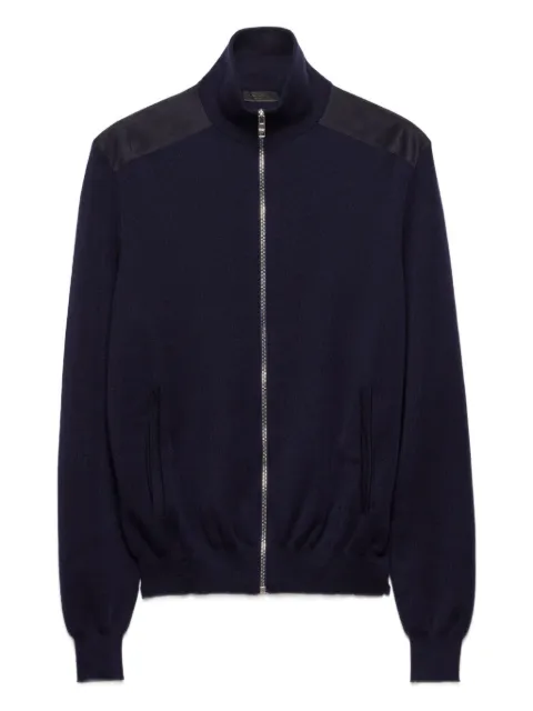 Prada cashmere zipper cardigan Blue UMG413SOOO17TS