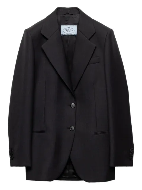 Prada single-breasted gabardine jacket Grey P545PSOOO170P