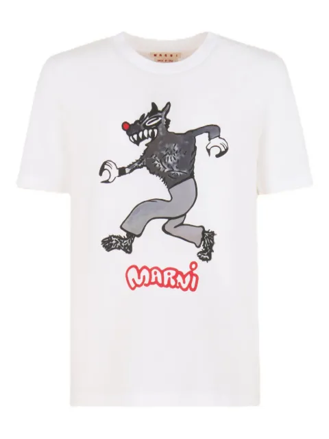 Marni graphic-print T-shirt White HUMU0198EPUSCY45PRW01