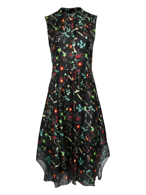 3.1 Phillip Lim floral-pattern sleeveless midi dress Black F25190971RBT