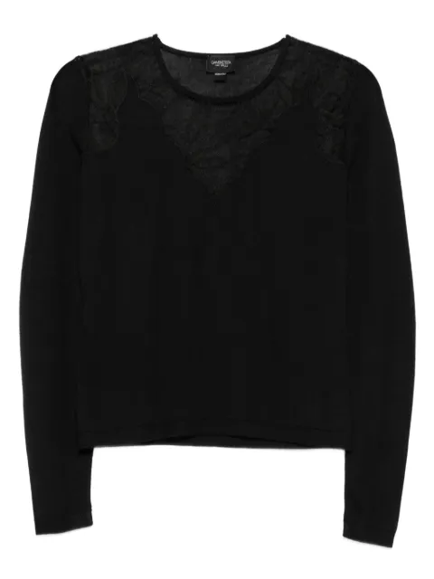 Giambattista Valli lace-insert long-sleeve top Black 25FWPVCM0M1602CAS