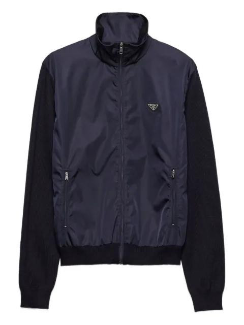 Prada superfine wool zipper cardigan Blue UMG422SOOO172V
