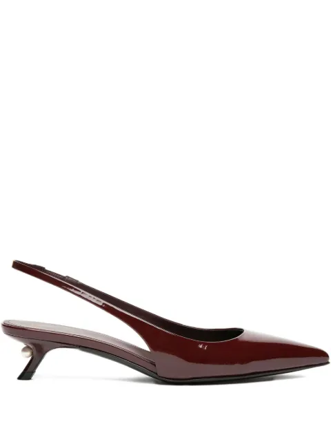 Alevì pearl-embellished slingback pumps Red L26W3001F1261345MERLOT
