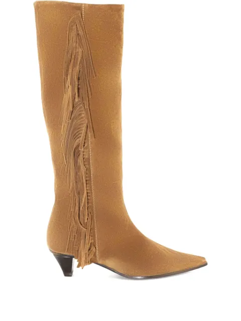 Roberto Festa 40mm fringe detail pointed-toe boots Brown GAUCHOROVERE