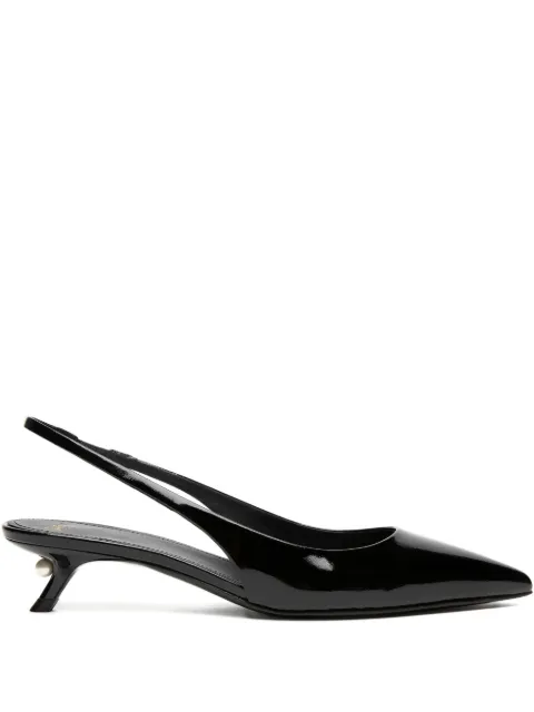 Alevì 35mm pearl-embellished slingback pumps Black L26W3001F1261997BLACK