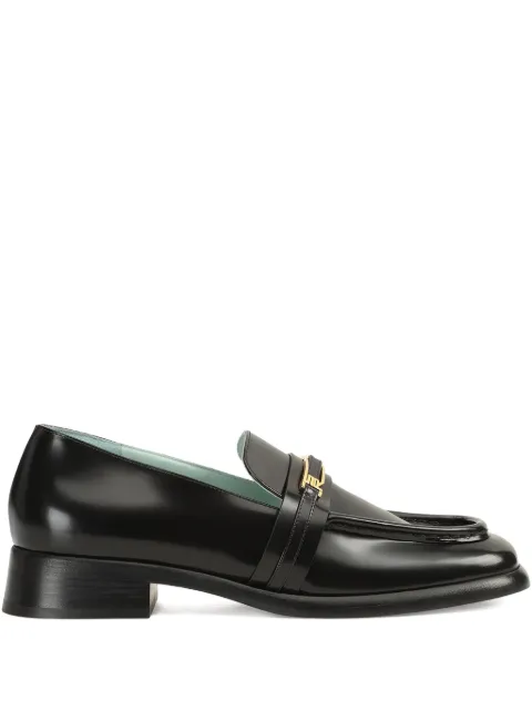 Sergio Rossi 25mm Bitt leather loafers Black B11750MMVA14370