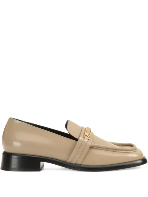 Sergio Rossi Bitt leather loafers Neutrals B11750MMVA14370