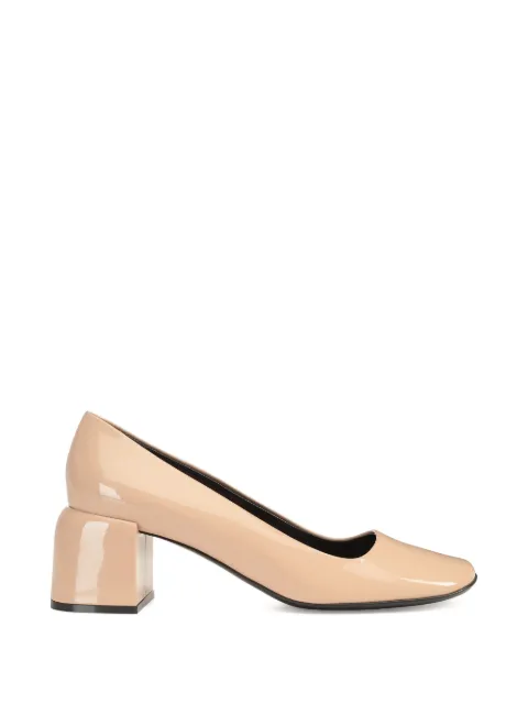 Sergio Rossi Convex leather pumps Neutrals B11951MMVV36110