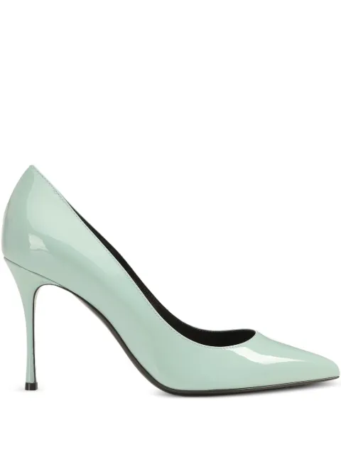 Sergio Rossi 90mm Godiva pointed pumps Green A43843MMVV36110