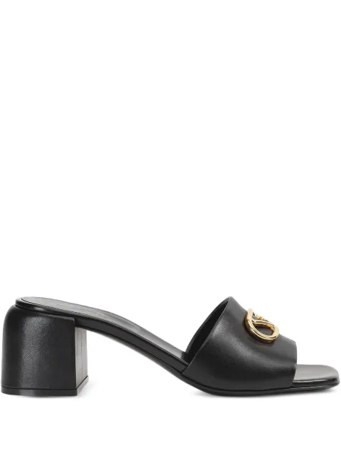 Sergio Rossi 55mm logo-plaque sandals Black B11370MMVN13110