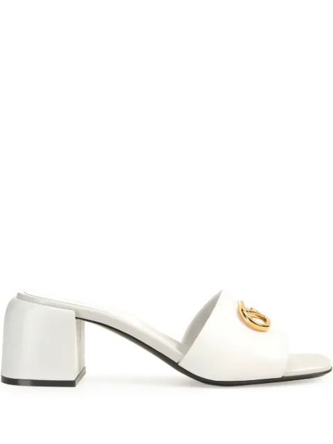 Sergio Rossi 55mm Surge leather mules White B11370MMVN13110