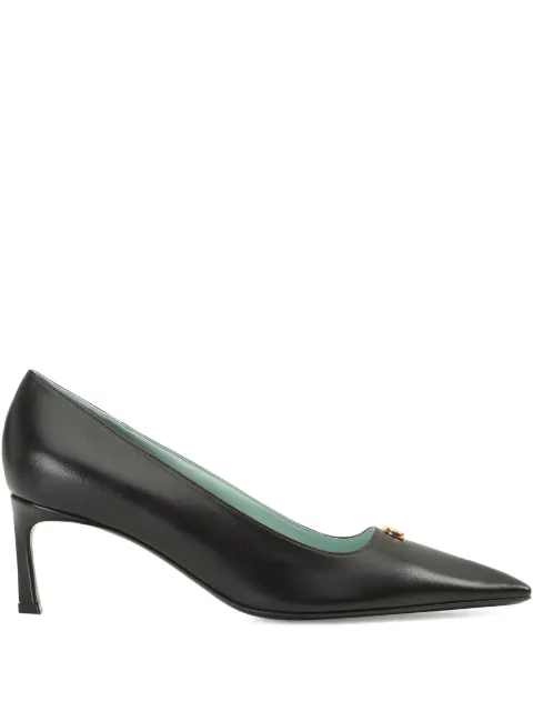Sergio Rossi Surge logo-plaque pumps Black B13290MCPT04110