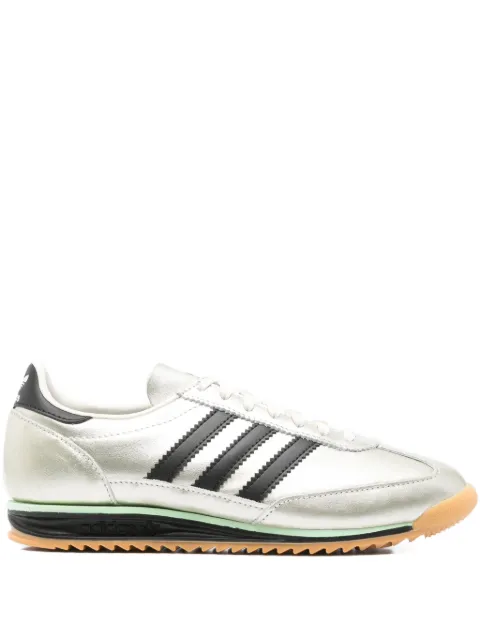 adidas SL 72 OG three-stripe metallic-leather sneakers Silver JS3978