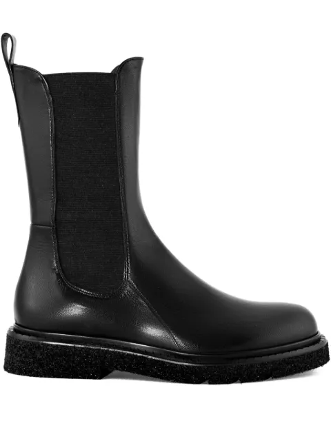 GUGLIELMO ROTTA elastic-insert leather boots 28720002BLACK