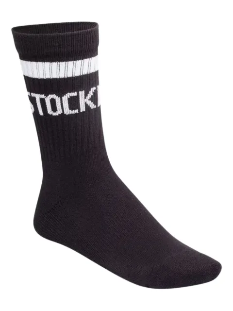 Birkenstock striped logo-lettering socks Black 1030265